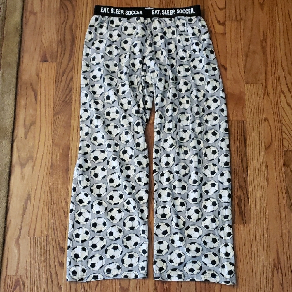Boxercraft Mens Loungewear/Pajama Pants - Black and White Soccer Print Size: M